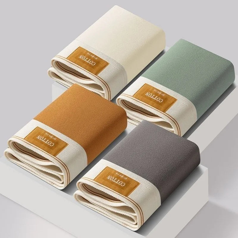 4 pcs Men Underwear Cotton BoxerShorts Hombre Panties Man Breathable Underpants Sexy Sports Comfort Male Boxers Large Size L-7XL