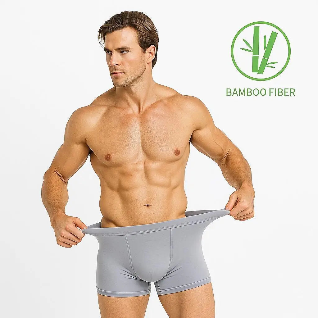 5 Packs Bamboo Boxers Man XL XXL XXXL XXXXL 5XL 6XL Plus Size Underwear Men Flat Feet Gym Shorts Panties Black Underpants Gifts