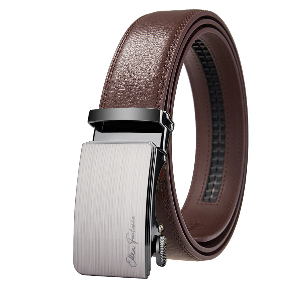 Fashion Designer Belt for Men High Quality Genuine Leather Men Belt Alloy Buckle Automatic Belt Business Belt Men