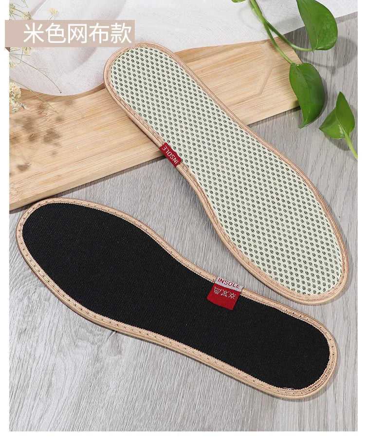 Bamboo Insoles Deodorant Insoles Mesh Breathable Absorb-Sweat Shoe Pads Running Sport Insert Light Weight Cushion for Men
