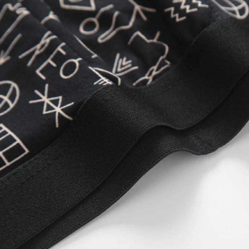 4/10 Pack Europe Plus Size Men's Fashion Printed Underwear Joker Boyshort Comfortable Elastic Waist Shorts Parent-child Pants