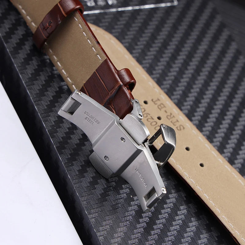 Genuine Leat/her Watch Strap for Tissot T035 Watchband Men's 1853 T035627 T035617 T035407 Series Arc Mouth Belt 22mm 23mm 24mm