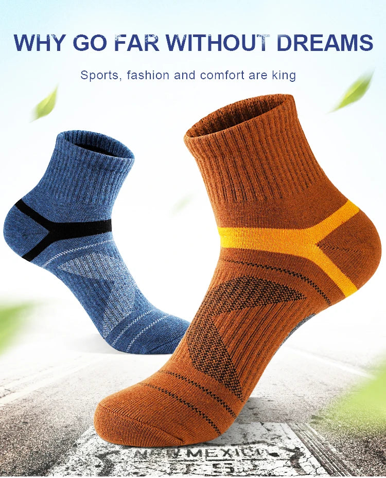 3 Pairs Men's Socks Hiking Black Sports Basketball Socks Casual Soft Running Summer Absorb Sweat Breathable Male Sokken Gifts