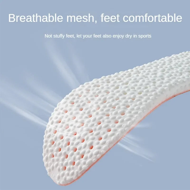 Large Size Sports Insoles EU47-48-49-50 for Adults Men Women PU High Elastic Shoe Pads Cushion Sweat Absorption