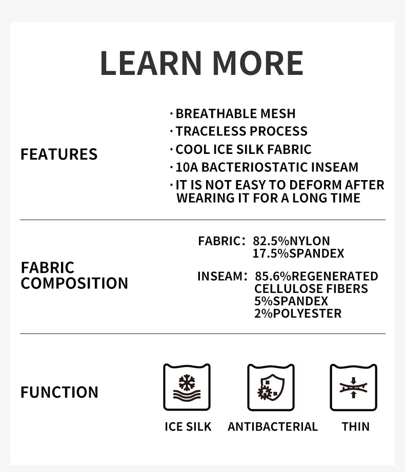 MiiOW 3Pcs Ice Silk Men Panties Mesh Breathable Mens Underpants 10A Antibacterial Crotch Men's Underwear Boxers Man Boxer Briefs