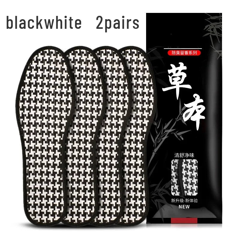 Bamboo Insoles Deodorant Insoles Mesh Breathable Absorb-Sweat Shoe Pads Running Sport Insert Light Weight Cushion for Men