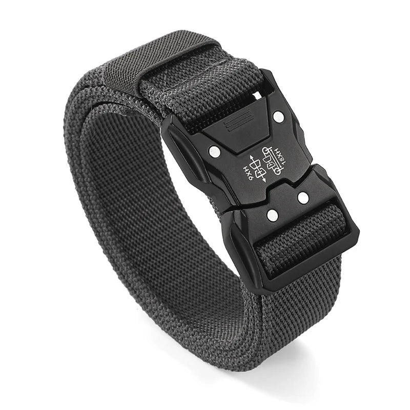 The New Men's 125cm Buckle Belt Nylon Braided Lightweight Breathable Daily Commuter Men's Belt