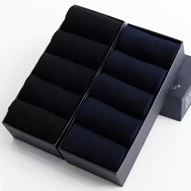 20Pcs/Lot Men's Pure Cotton Socks Plus Size Solid Color Casual Office Business Long Socks Breathable Soft Men's Socks EU39-48