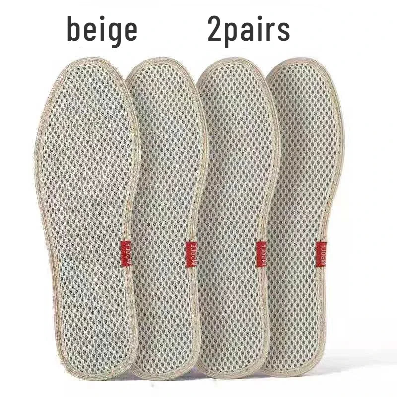 Bamboo Insoles Deodorant Insoles Mesh Breathable Absorb-Sweat Shoe Pads Running Sport Insert Light Weight Cushion for Men