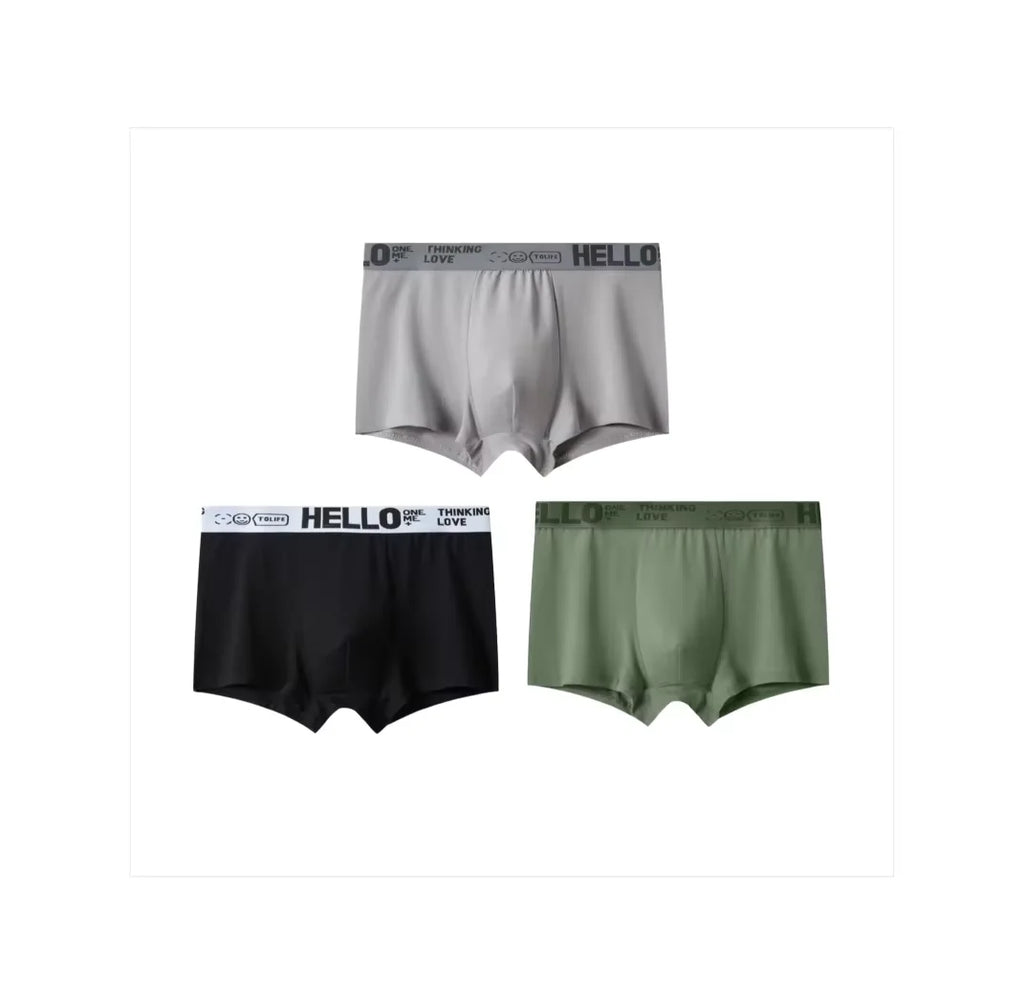 1/5pcs Men's Underwear, Breathable Comfy Quick Drying Stretchy Boxer Trunks, Sexy Underpants, Men's Trendy Boxer Panties