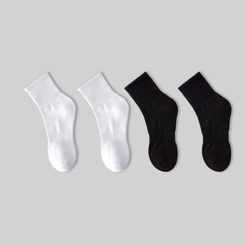 10/20 Pairs Neutral Solid Color Round Neck Socks Spring Summer Sweat Absorbing Breathable Soft Comfortable Couple Sports Socks
