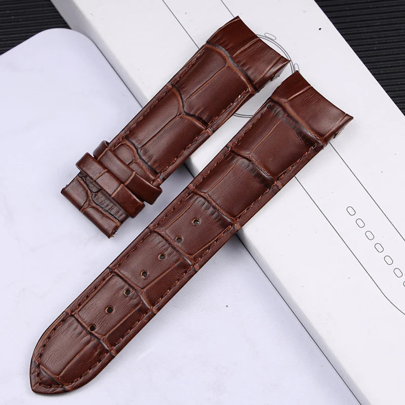 Genuine Leat/her Watch Strap for Tissot T035 Watchband Men's 1853 T035627 T035617 T035407 Series Arc Mouth Belt 22mm 23mm 24mm