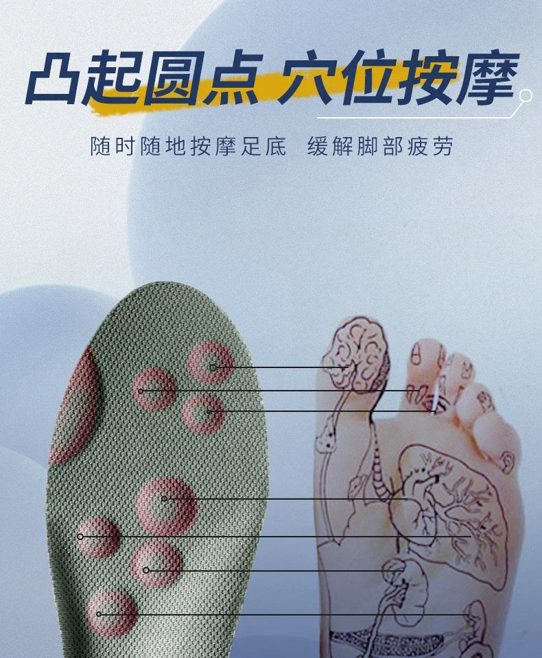 4D Massage Shoes Insoles Super Soft Latex Sports Insole for Feet Running Basket Shoe Sole Arch Support Orthopedic Inserts Unisex