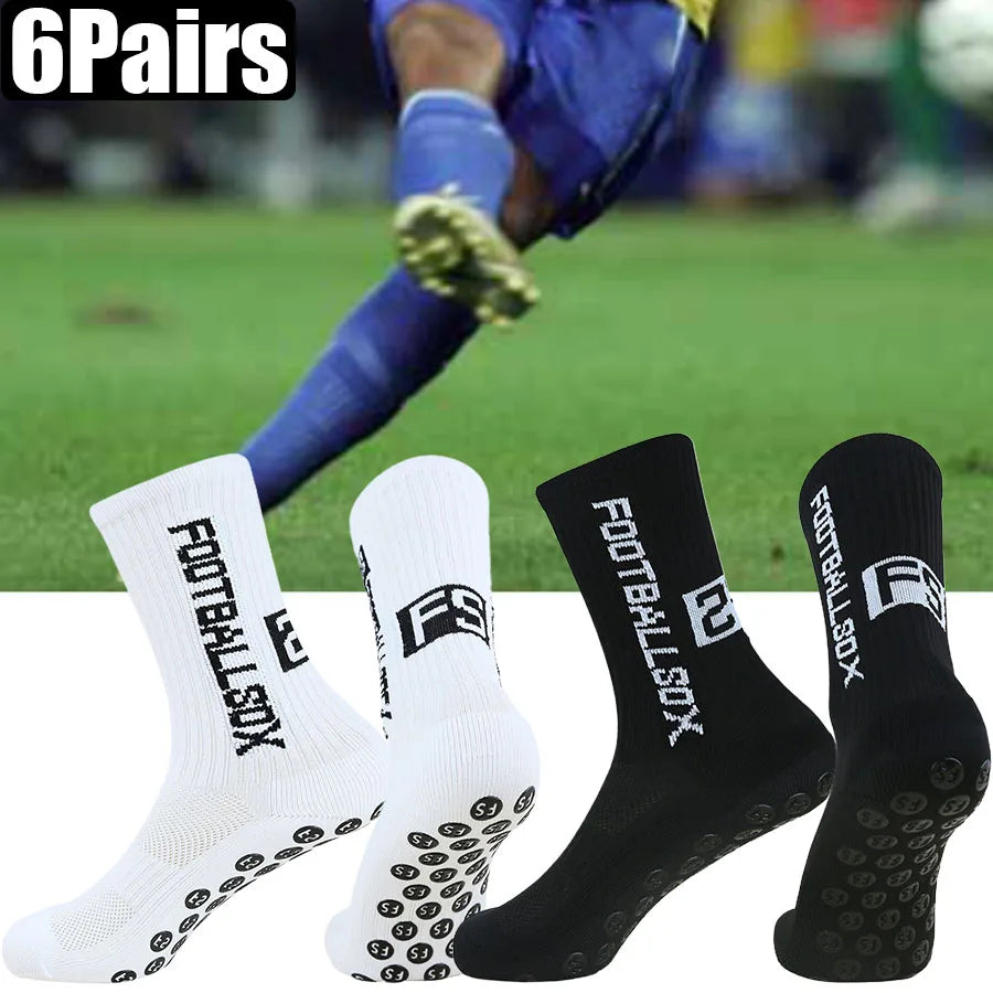 6Pairs Non Slip Workout Socks Men Women Football Basketball Baseball Rugby Soccer Cycling Running Tennis