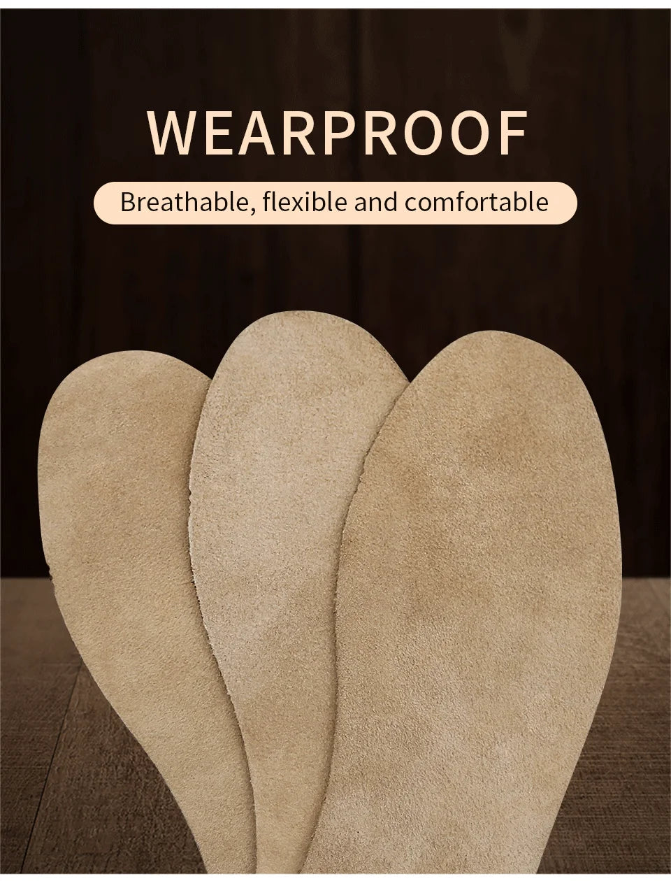 Deodorant Trimmed Cowhide Insoles for Children Shoe Insole Trimmable Men's Sneakers Ankle Boots for Women Sneaker Women's Boot