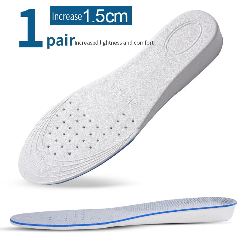 1Pair Invisible Height Increase Insoles for Shoes Breathable Comfortable for Feet Women Men Shoes Heel Lift Orthopedic Care Pads