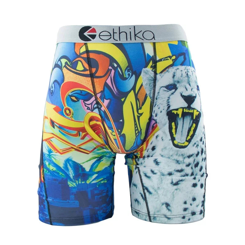 ETHIKA 1Pcs Men Underwear Sexy Boxershorts Breathable Mens Trunks Plus Size S-3XL Man Swimming Underpants Men's Panties Boxers