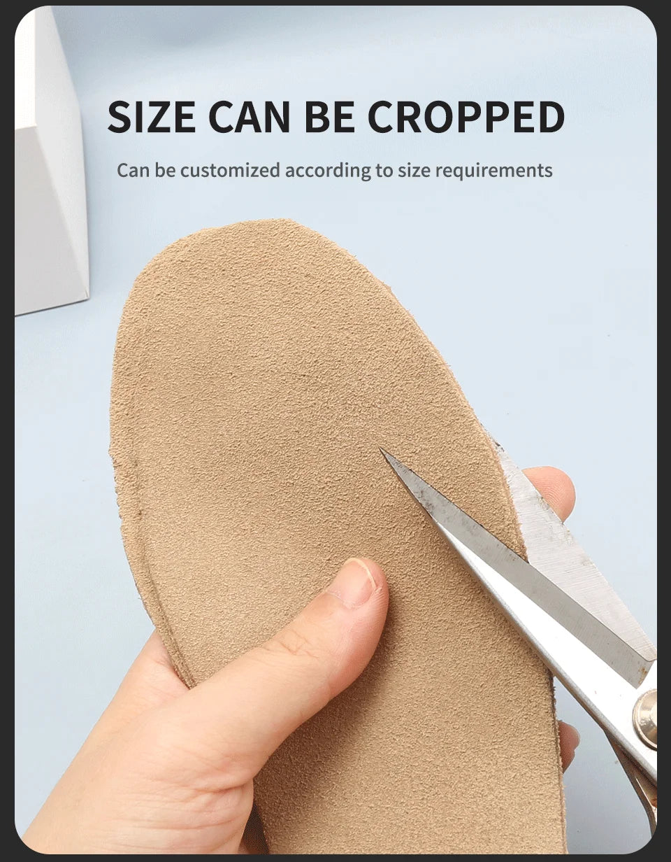 Deodorant Trimmed Cowhide Insoles for Children Shoe Insole Trimmable Men's Sneakers Ankle Boots for Women Sneaker Women's Boot