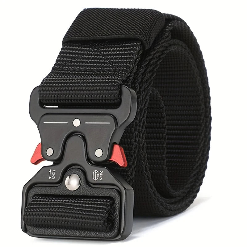 The New Men's 125cm Buckle Belt Nylon Braided Lightweight Breathable Daily Commuter Men's Belt