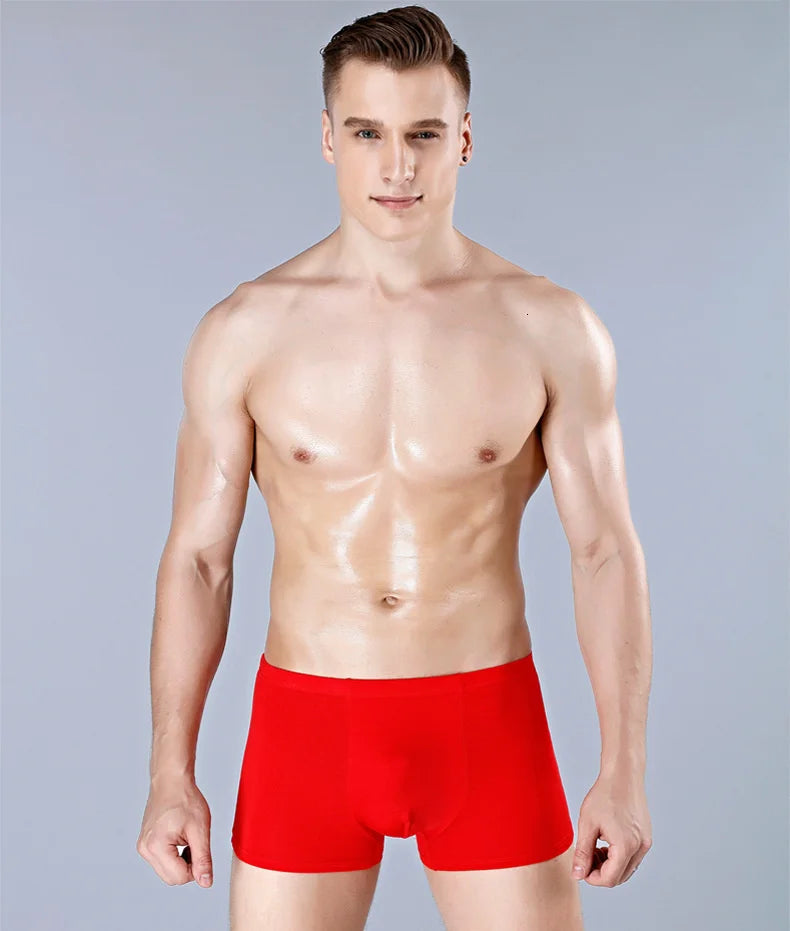 5 Packs Bamboo Boxers Man XL XXL XXXL XXXXL 5XL 6XL Plus Size Underwear Men Flat Feet Gym Shorts Panties Black Underpants Gifts