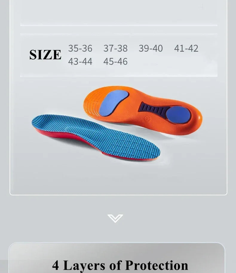 Arch Support Feet Orthopedic Shoes Insole Plantar Fasciitis Insoles for Men Women Shock Absorbing Non Slip Shoe Pads 2/4/6Pcs