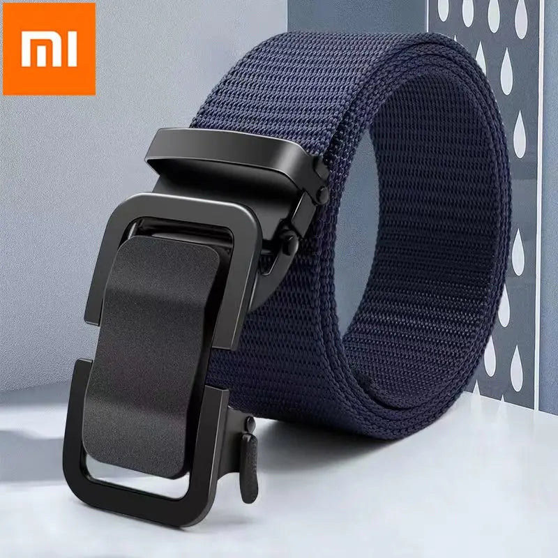 2024 New Xiaomi Toothless Automatic Buckle Nylon Belt Men's Outdoor Leisure Breathable Canvas Belt Men's All-match Trousers Belt