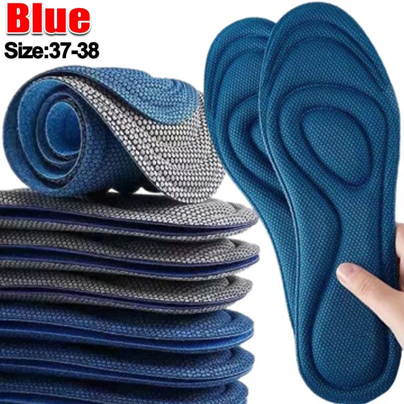 20pcs Memory Foam Orthopedic Insoles Shoes Men Women Nano Antibacterial Deodorization Insole Sweat Absorption Running Cushion