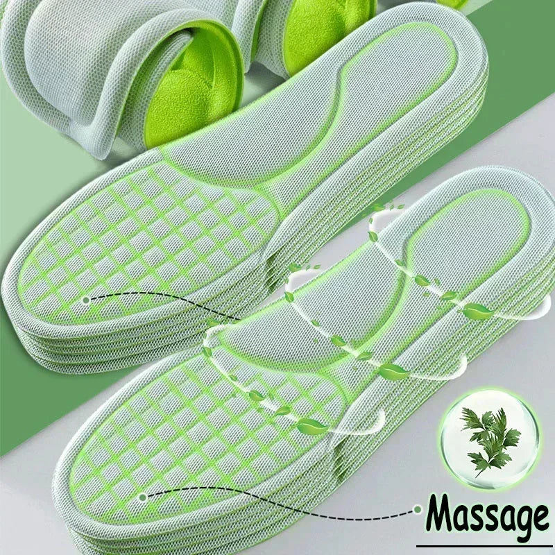 10pcs Unisex Memory Foam Orthopedic Insoles Deodorizing Insole Shoes Sports Absorbs Sweat Soft Antibacterial Shoe Accessories
