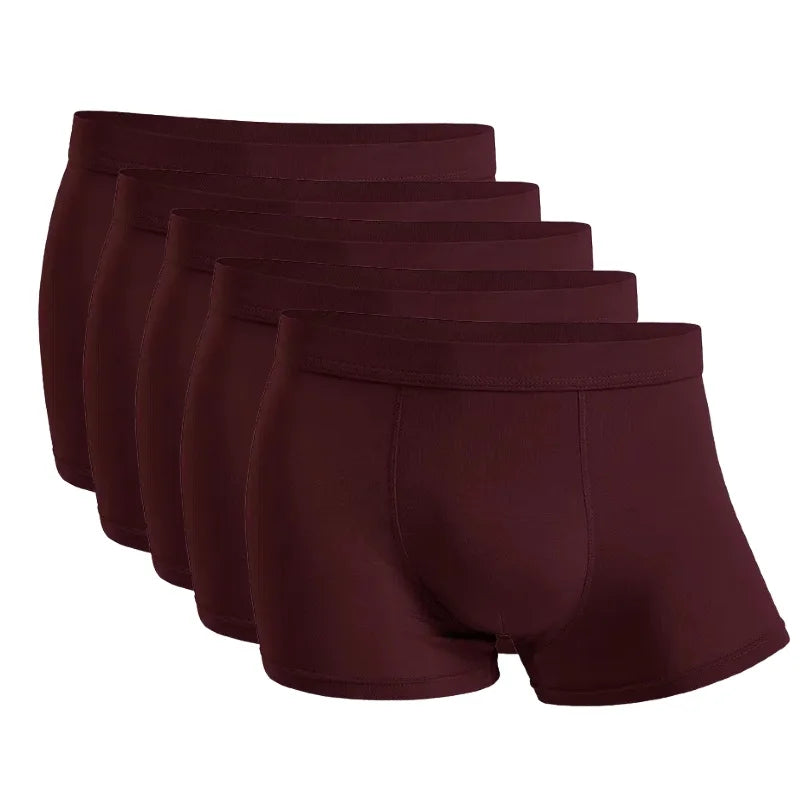 5 Packs Bamboo Boxers Man XL XXL XXXL XXXXL 5XL 6XL Plus Size Underwear Men Flat Feet Gym Shorts Panties Black Underpants Gifts