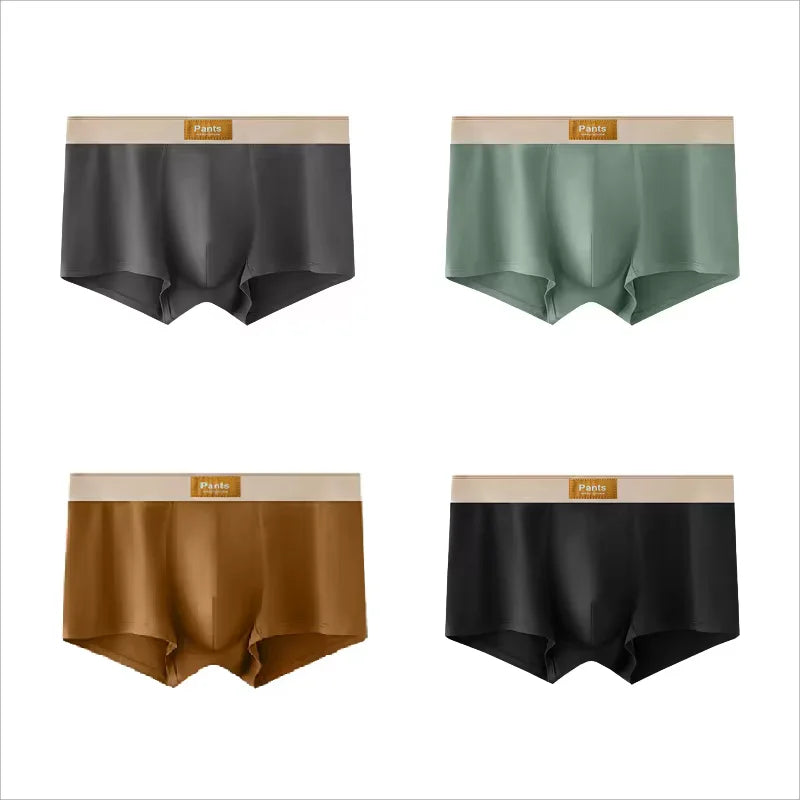 4 pcs Men Underwear Cotton BoxerShorts Hombre Panties Man Breathable Underpants Sexy Sports Comfort Male Boxers Large Size L-7XL