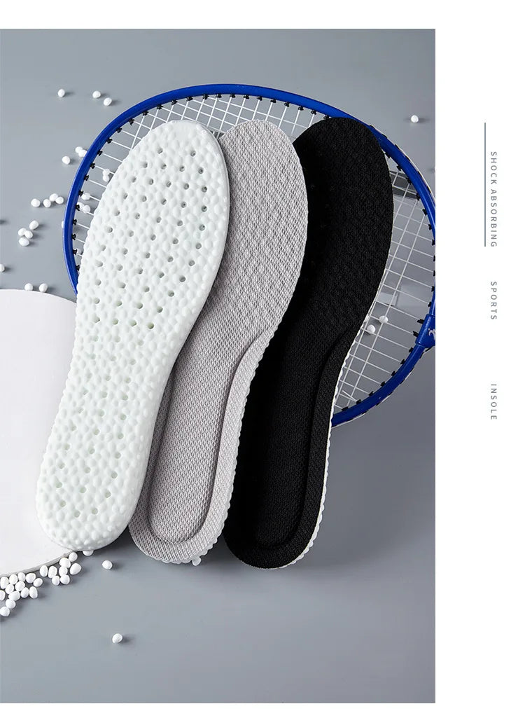 Large Size Sports Insoles EU47-48-49-50 for Adults Men Women PU High Elastic Shoe Pads Cushion Sweat Absorption