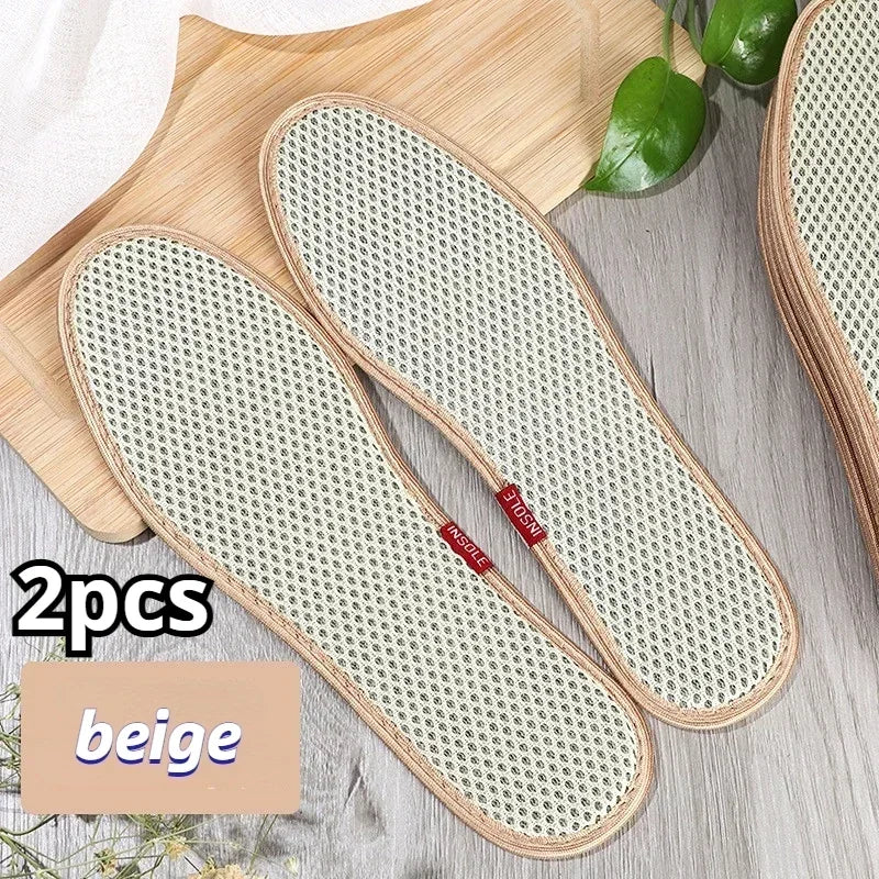Bamboo Insoles Deodorant Insoles Mesh Breathable Absorb-Sweat Shoe Pads Running Sport Insert Light Weight Cushion for Men