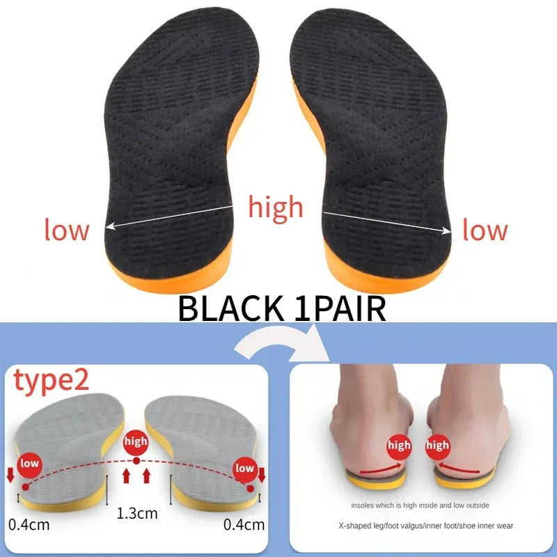 Orthotic Insoles For Flat Feet Arch Support Orthopedic Shoes Sole PU Insoles For Feet Men Women O/X Leg Corrected Care Pad