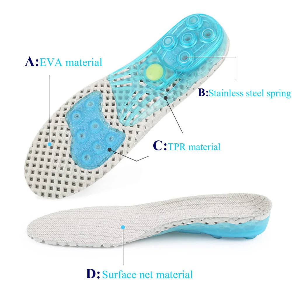 EVA Spring silicone orthopedic arch support Insoles inserts flat feet orthotic shoes sole insoles Plantar Fasciitis,foot care