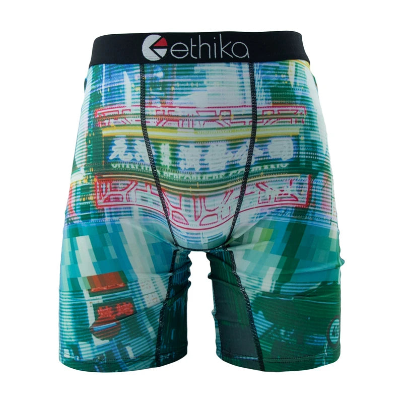 ETHIKA 1Pcs Men Underwear Sexy Boxershorts Breathable Mens Trunks Plus Size S-3XL Man Swimming Underpants Men's Panties Boxers