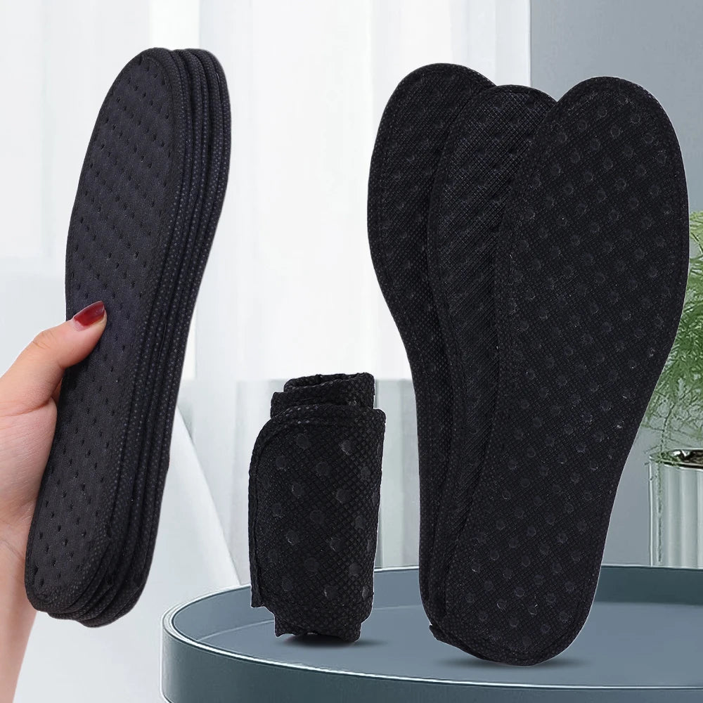 6Pcs Bamboo Charcoal Deodorant Insoles Mesh Breathable Absorb-Sweat Shoe Pads Men Running Sports Shoes Insert Deodorant Insole