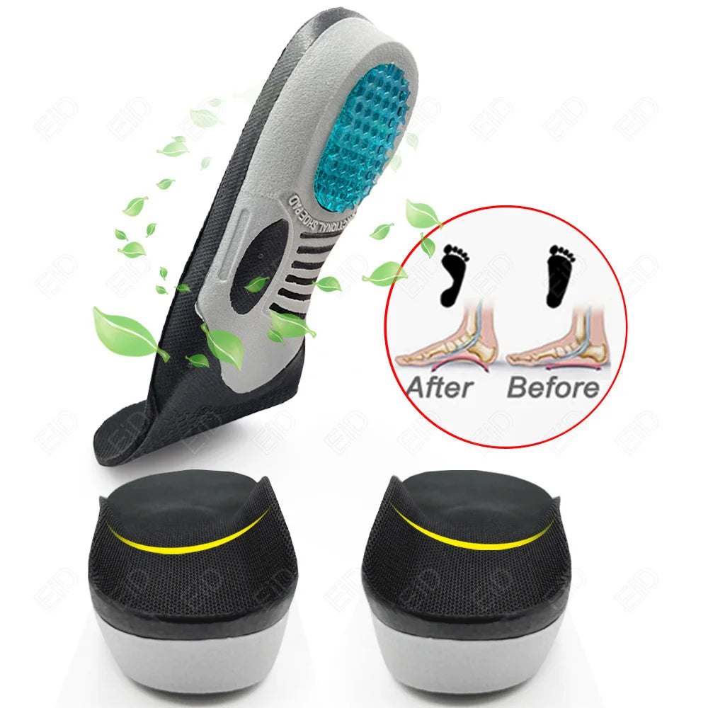 Flat Feet Template Arch Support Orthopedic Insoles,Plantar Fasciitis Heel Pain Orthotics Insoles Sneakers Shoe Inserts Men Women