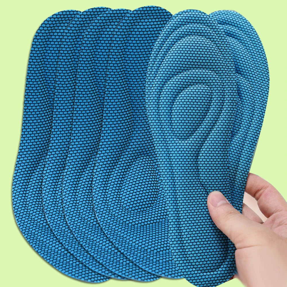 20pcs Memory Foam Orthopedic Insoles Shoes Men Women Nano Antibacterial Deodorization Insole Sweat Absorption Running Cushion