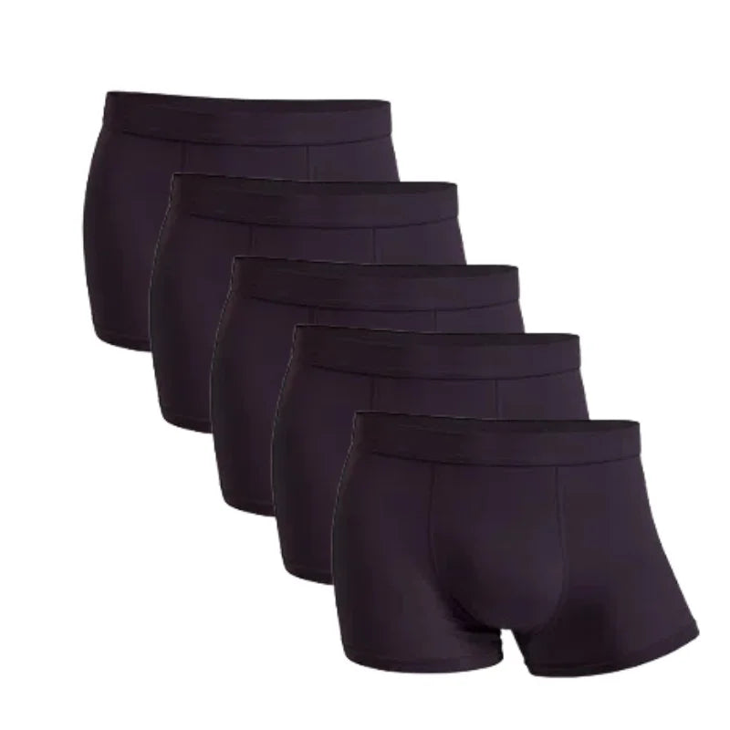 5 Packs Bamboo Boxers Man XL XXL XXXL XXXXL 5XL 6XL Plus Size Underwear Men Flat Feet Gym Shorts Panties Black Underpants Gifts