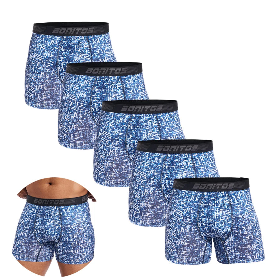 5pcs Pack 2025 Men Panties Polyester Underwear Male Brand Boxer And Underpants For Homme Lot Luxury Set Sexy Shorts Gift Slip