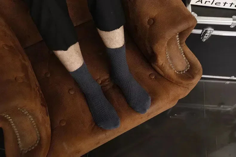 5Pairs/Lot Men's Socks High Quality Bamboo Fiber Business Breathable Deodorizing Socks Men's Casual Socks Large Size EU38-46