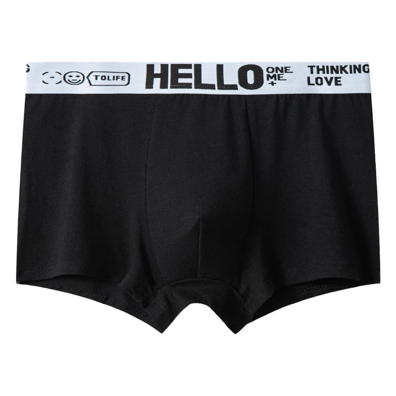 1/5pcs Men's Underwear, Breathable Comfy Quick Drying Stretchy Boxer Trunks, Sexy Underpants, Men's Trendy Boxer Panties