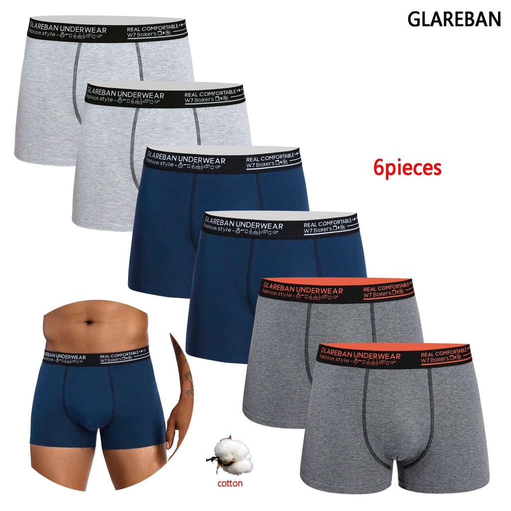6pcs Pack 2024 Brand Boxer Fashion Style Men Panties Cotton Underwear Male And Underpants For Homme Luxury Set Shorts Box Slips