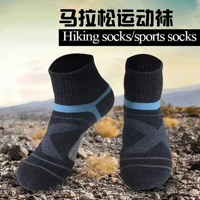 3 Pairs Men's Socks Hiking Black Sports Basketball Socks Casual Soft Running Summer Absorb Sweat Breathable Male Sokken Gifts