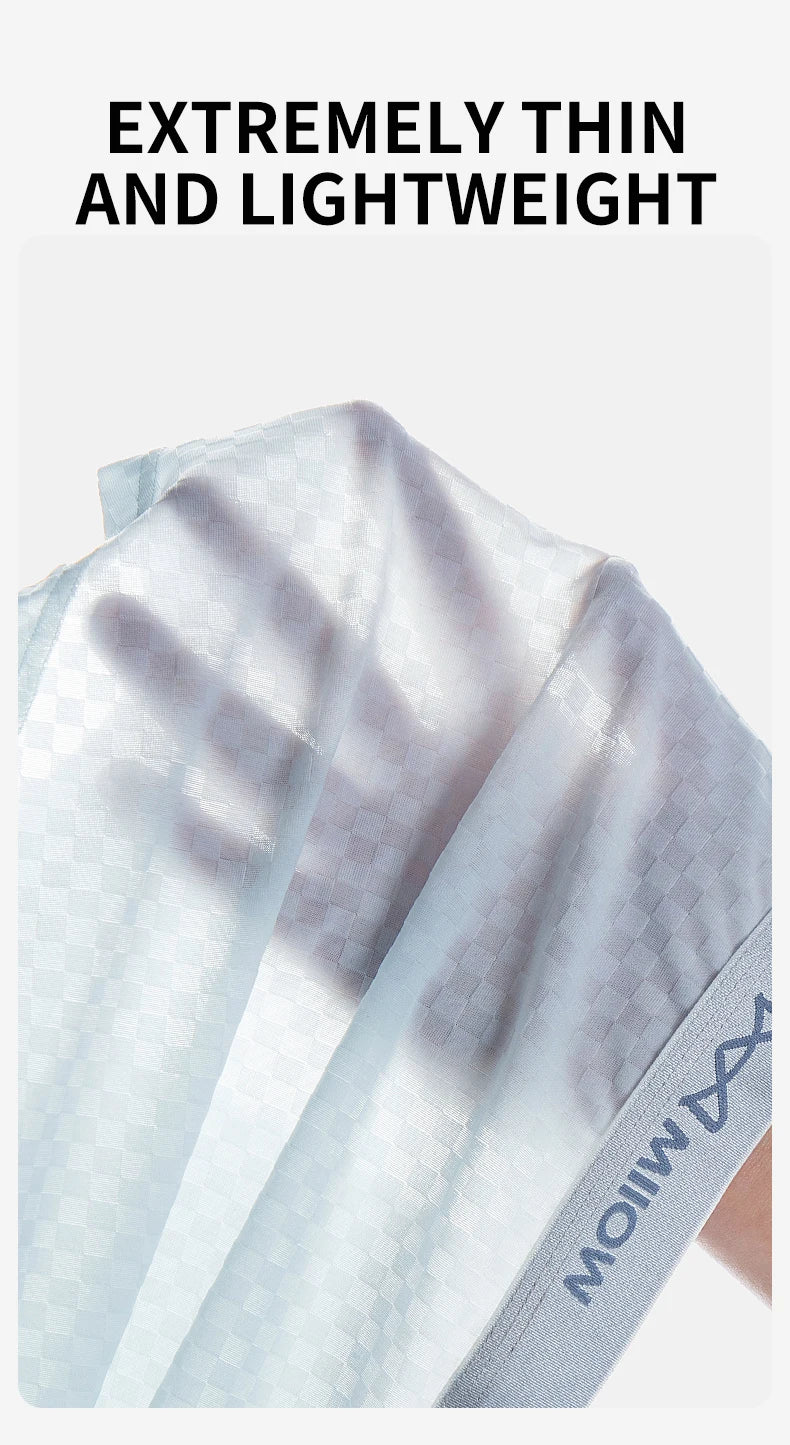 MiiOW 3Pcs Ice Silk Men Panties Mesh Breathable Mens Underpants 10A Antibacterial Crotch Men's Underwear Boxers Man Boxer Briefs