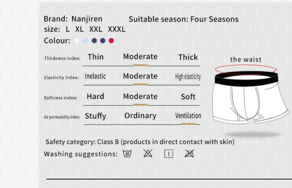 4/5 PCS Men's Panties Men Underwear Boxershorts Men Boxer Ropa Interior Hombre Calzoncillos Breathable Bamboo Hole Large Size