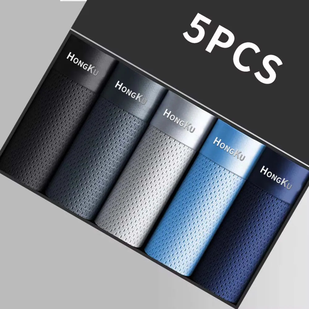 4/5 PCS Men's Panties Men Underwear Boxershorts Men Boxer Ropa Interior Hombre Calzoncillos Breathable Bamboo Hole Large Size