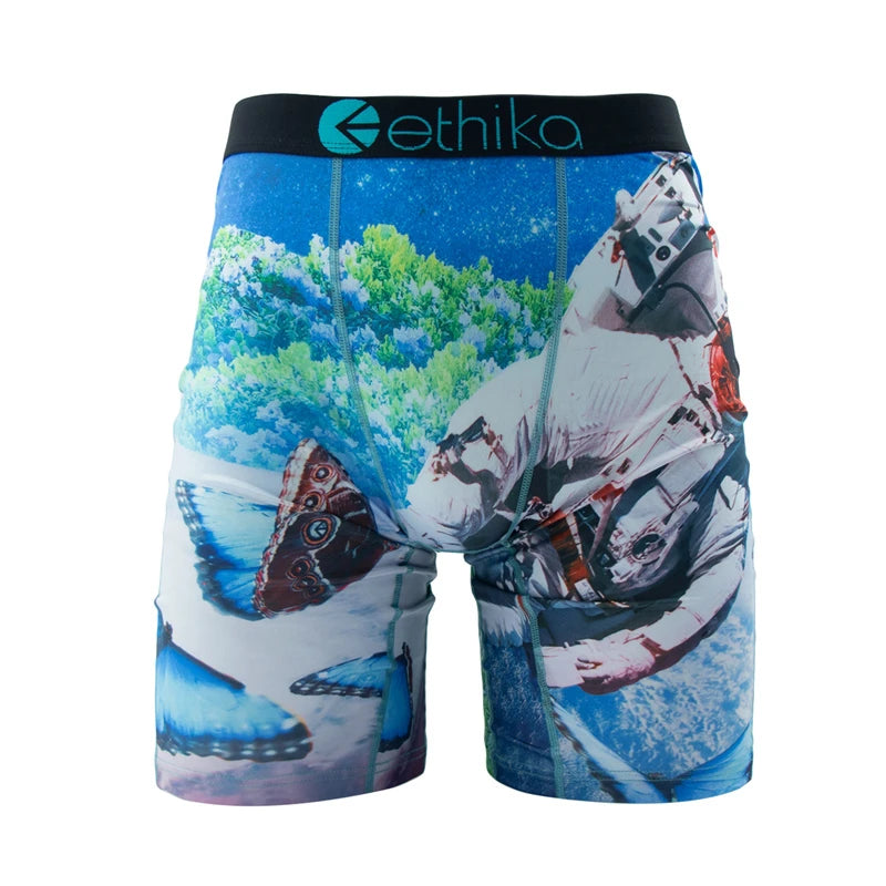 ETHIKA 1Pcs Men Underwear Sexy Boxershorts Breathable Mens Trunks Plus Size S-3XL Man Swimming Underpants Men's Panties Boxers