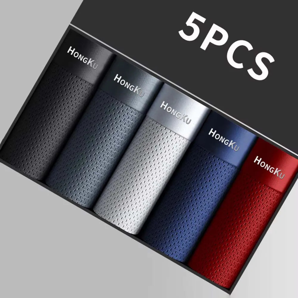 4/5 PCS Men's Panties Men Underwear Boxershorts Men Boxer Ropa Interior Hombre Calzoncillos Breathable Bamboo Hole Large Size