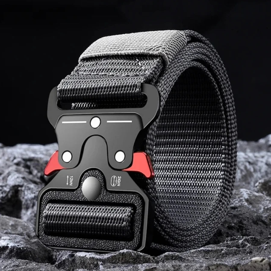 The New Men's 125cm Buckle Belt Nylon Braided Lightweight Breathable Daily Commuter Men's Belt